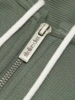 Waffle Scuba Zip-Front Sweatshirt