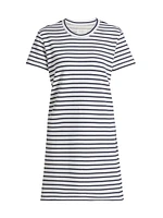 Striped Cotton-Blend Minidress