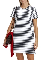 Striped Cotton-Blend Minidress