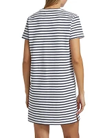 Striped Cotton-Blend Minidress