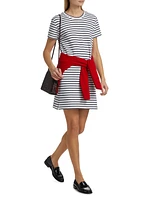 Striped Cotton-Blend Minidress