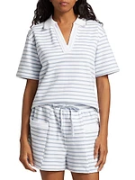 Striped Cotton Polo Shirt