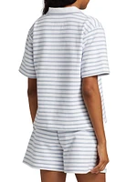 Striped Cotton Polo Shirt
