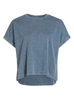 Cotton-Blend Short-Sleeve Sweatshirt