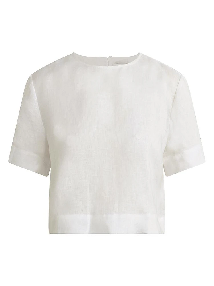 Easy Breezy Short Sleeve Linen Top