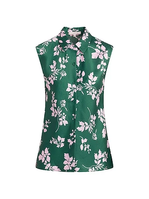 The Agatha Floral Button-Front Top