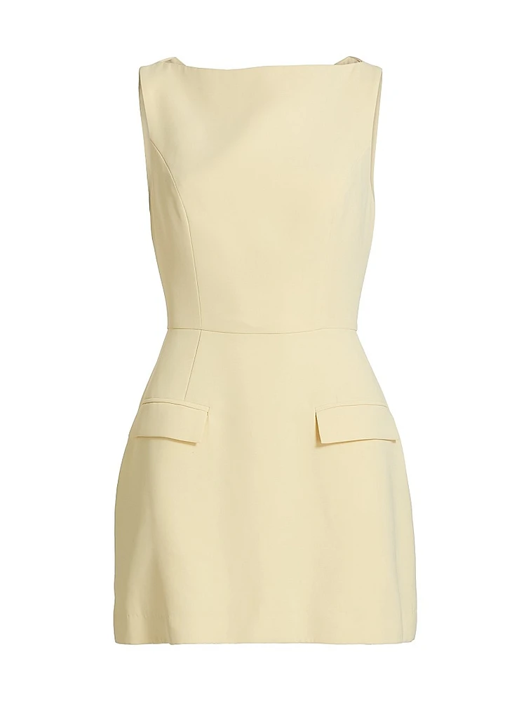 Banco Boatneck Sleeveless Sheath Minidress