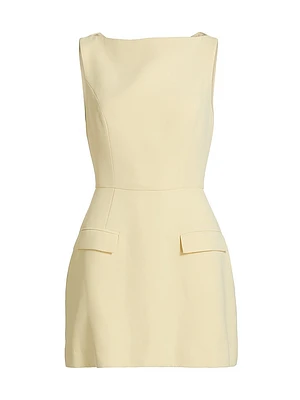 Banco Boatneck Sleeveless Sheath Minidress