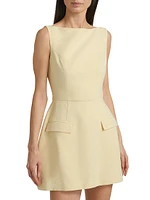 Banco Boatneck Sleeveless Sheath Minidress