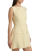 Banco Boatneck Sleeveless Sheath Minidress