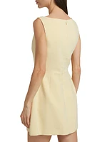 Banco Boatneck Sleeveless Sheath Minidress