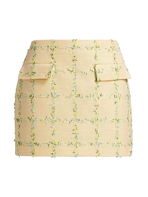Perth Check Tweed Miniskirt