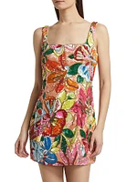 Augustine Sequin Floral Minidress