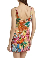 Augustine Sequin Floral Minidress