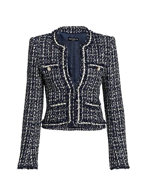 Betsy Buttoned Tweed Jacket