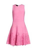 Lace Trim Fit-&-Flare Cocktail Dress