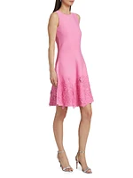 Lace Trim Fit-&-Flare Cocktail Dress