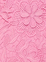Lace Trim Fit-&-Flare Cocktail Dress