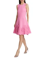 Lace Trim Fit-&-Flare Cocktail Dress