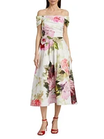 Floral Off-the-Shoulder Cocktail Dress