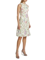 Floral Tweed Dress
