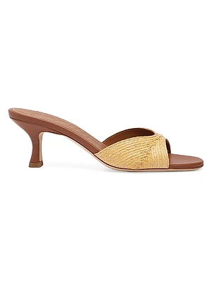 Brigitte 55MM Raffia Slip-On Sandals