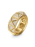 Pyramid Band Ring in 18K Yellow Gold