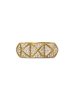 Pyramid Band Ring in 18K Yellow Gold