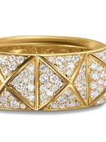 Pyramid Band Ring in 18K Yellow Gold