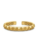 Pyramid Cuff Bracelet in 18K Yellow Gold, 8MM