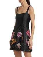 Caroline Sequined Floral Minidress