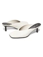 65MM Leather Teardrop-Heel Mules