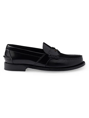 Brushed Leather Loafers