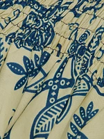 Ibukun Botanic Print Cotton A-line Maxi Dress