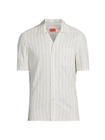 Striped Cotton-Silk Camp Shirt