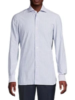 Seersucker Pinstripe Cotton Shirt