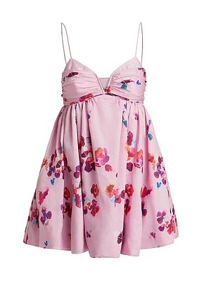 Kimberly Floral Sweetheart Babydoll Minidress