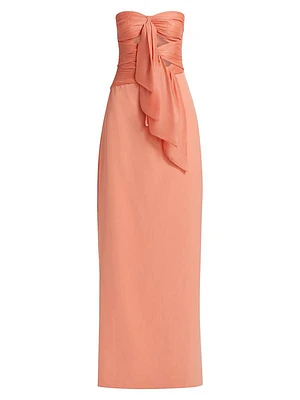 Diana Cutout Bow Strapless Gown