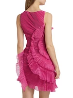 Emilia Cascade Ruffled Minidress