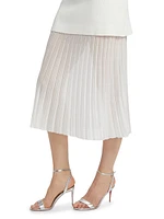 Vienna Mixed-Media Midi-Dress