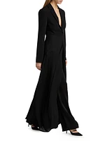 Crêpe Long Blazer