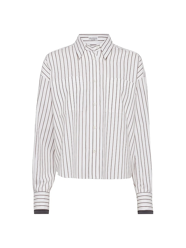 Striped Cotton Twill Shirt