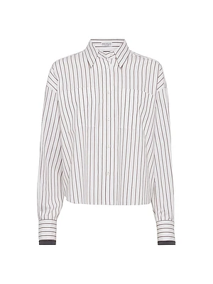 Striped Cotton Twill Shirt