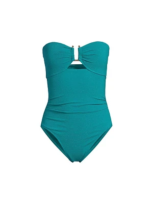 Juliette Metallic Piqué One-Piece Swimsuit