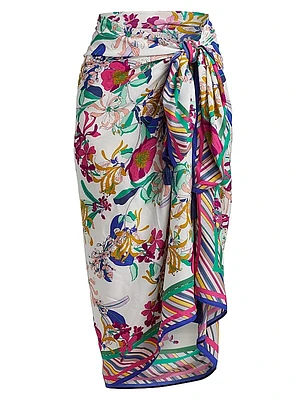 Aldrich Floral Tie-Waist Sarong