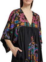 Fatima Paisley Cover-Up Dress