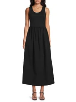 The Spot Sleeveless A-Line Midi-Dress