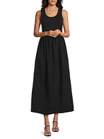 The Spot Sleeveless A-Line Midi-Dress