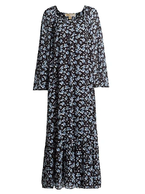 Floral Scoopneck Maxi Dress
