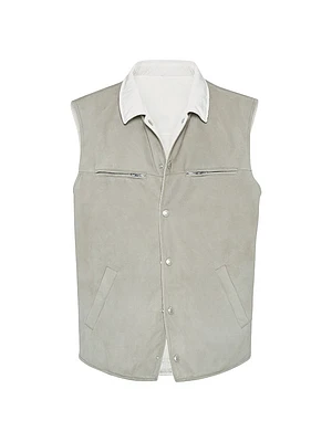Suede Reversible Vest with Thermore Padding
